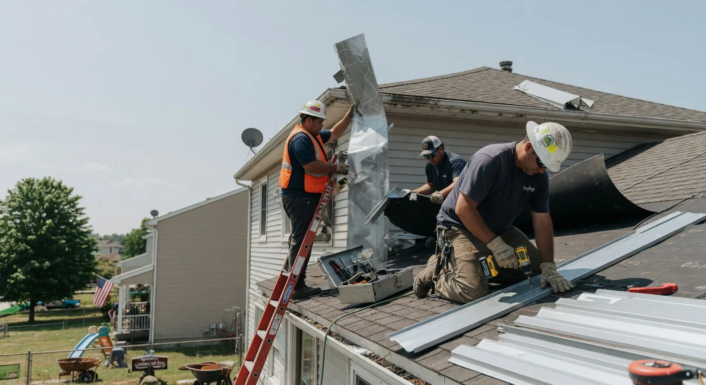 Storm Damage Metal Roof Repair in Hill City, KS